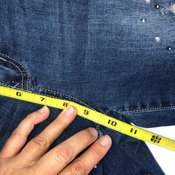 Seven7 Distressed Jewel Ankle Skinny Jeans 8 - Picture 15 of 16